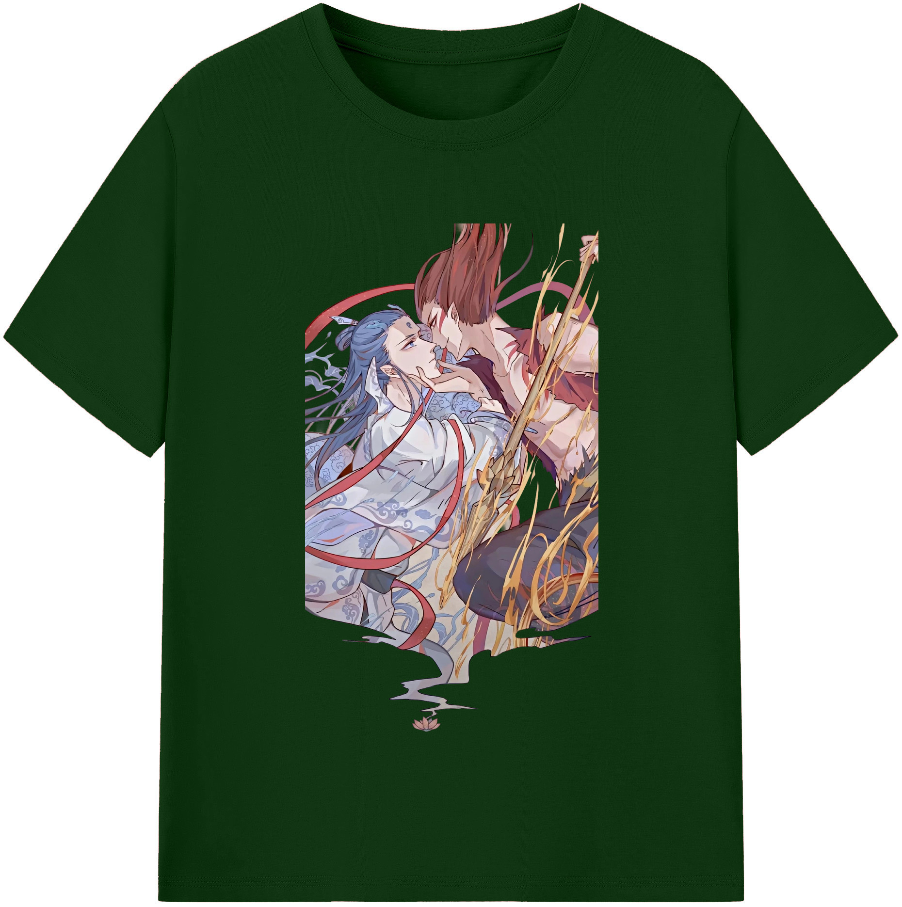 （画像用） Ne Zha 2 ナタ 魔童の大暴れ 綿100％半袖Tシャツ（フロントプリント）